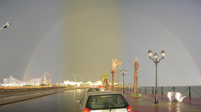 A car driving in the north of Tunis